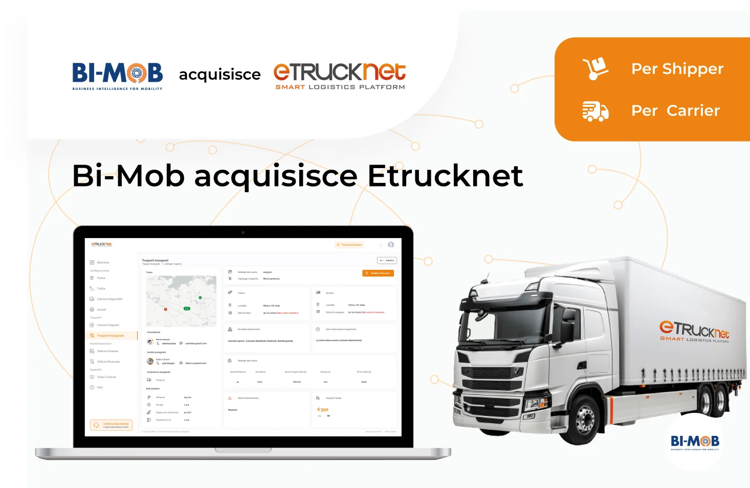 Al momento stai visualizzando Bi-Mob acquisisce Etrucknet